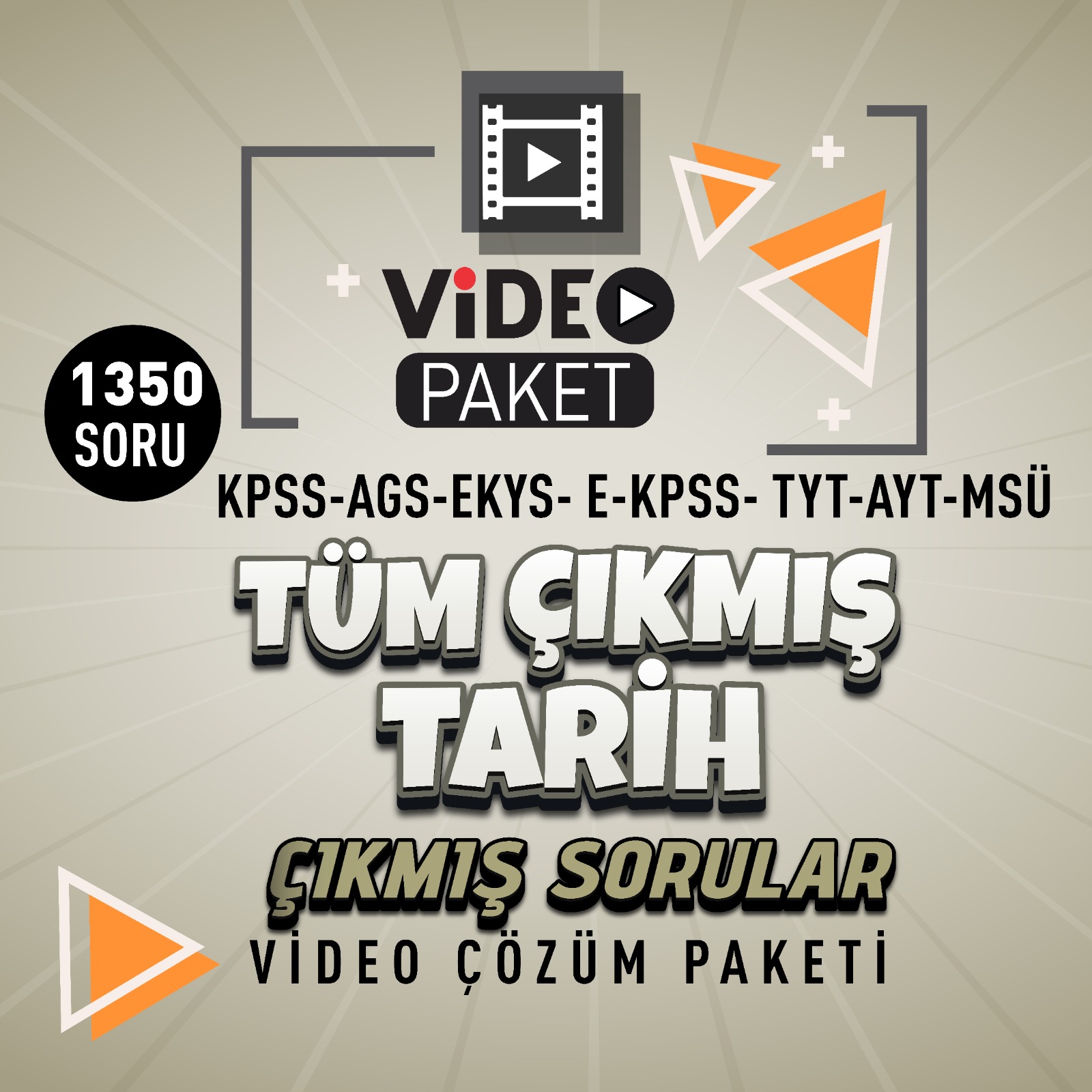 2026 Tüm Sınavlar Tarih Orijinal Çıkmış Sorular Video Paketi