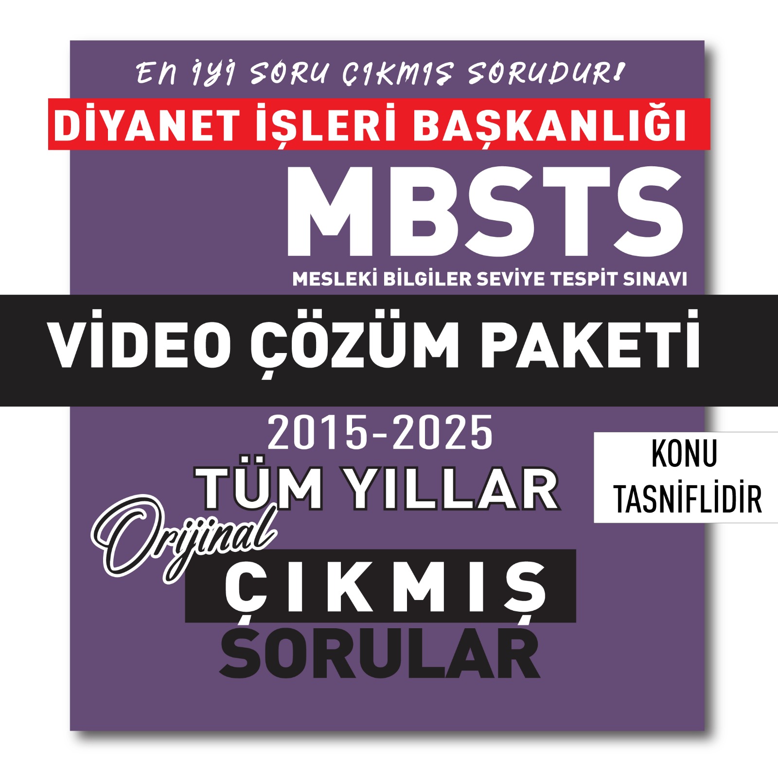 2026 MBSTS Tüm Yıllar (2015-2025) Çıkmış Sorular Video Çözüm Paketi
