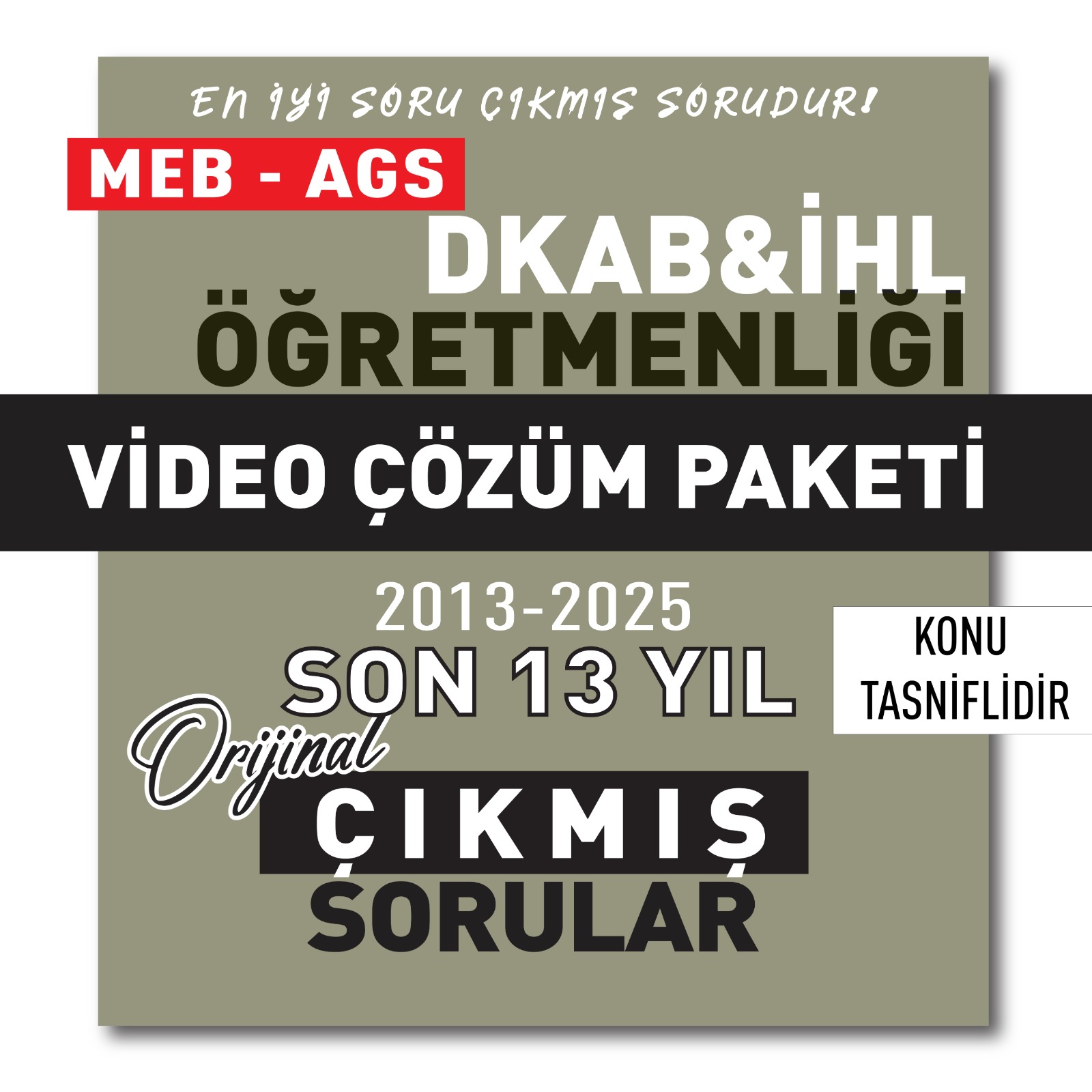 2026 Meb Ags Öabt DKAB- İHL Son 13 Yıl (2013-2025) Çıkmış Sorular Video Çözüm Paketi